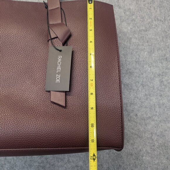 Rachel Zoe Burgundy tote shoulder bag minimalist large spacious versatile - Picture 4 of 15
